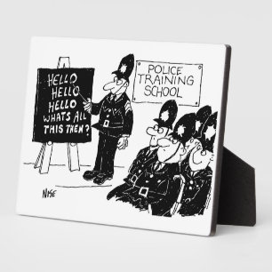 Grappige Britse politieschool Fotoplaat