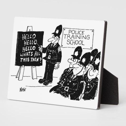 Grappige Britse politieschool Fotoplaat (Zijkant)