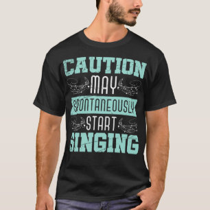Grappige Broadway zanger theateracteur repetities T-shirt