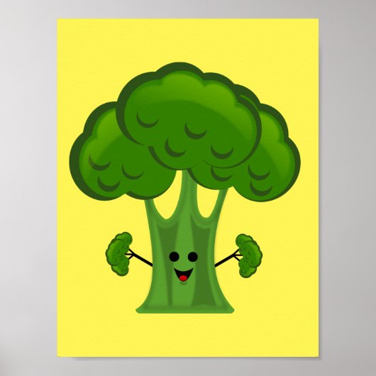 Grappige Broccoli Poster (Voorkant)