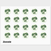 Grappige broccoli-Stickers Ronde Sticker (Vel)