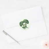 Grappige broccoli-Stickers Ronde Sticker (Envelop)