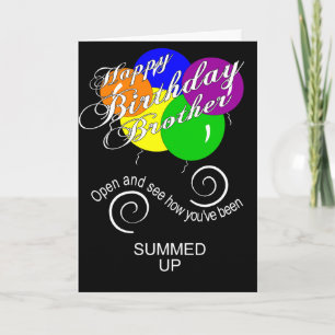 Grappige broer gelukkige verjaardagswens kaart