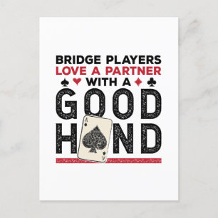 Grappige Brug Speler Partner Goede Hand Briefkaart