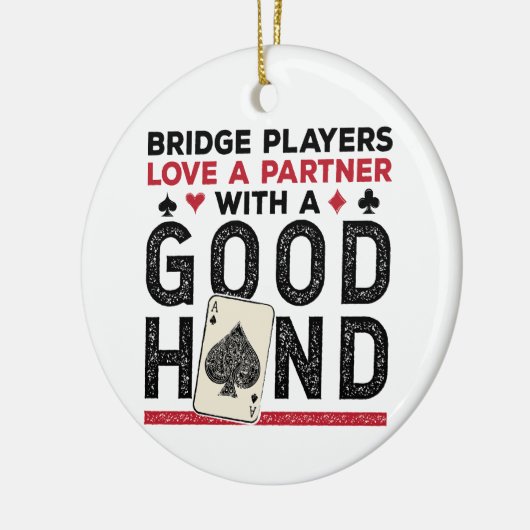 Grappige Brug Speler Partner Goede Hand Keramisch Ornament (Links)