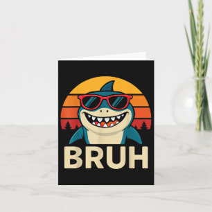 Grappige bruh haai met singles meme kaart
