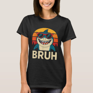Grappige bruh haai met singles meme t-shirt