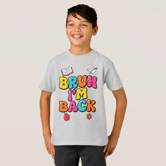 Grappige Bruh Ik Ben Terug T-shirt | Kleurrijk Ret