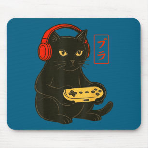 Grappige bruh kat gamer videogames gamen voor mann muismat