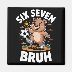Grappige Bruh Voetbal Groundhog Day 67 Meme Pyjama Magneet