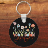 Grappige Bruid Bachelorette Feest Bruid Bloemige D Sleutelhanger (Voorkant)