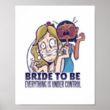 Grappige Bruid Om Te Zijn Alles Is Onder Controle 