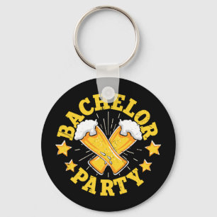 Grappige bruidegom trouw bachelorfeest lange mouw sleutelhanger