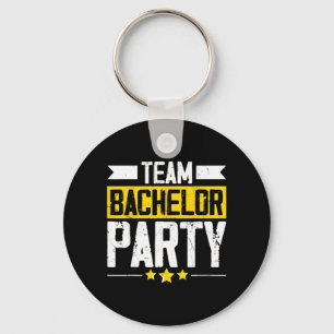 Grappige Bruidegom Trouw Verlovingspartij Sleutelhanger