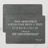 Grappige BRUIDSJONGEN Kaart (Voorkant / Achterkant)