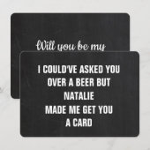 Grappige bruidsjonker uitnodiging Gepersonaliseerd (Voorkant / Achterkant)