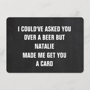 Grappige bruidsjonker voorstel Persoonlijke kaart