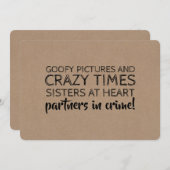 Grappige bruidsmeisje voorstel partners in crime kaart (Voorkant / Achterkant)