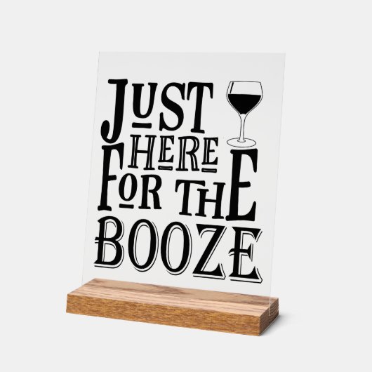 Grappige bruiloft bar acryl bord (Hoek)