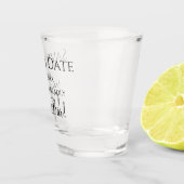 Grappige bruiloft Bewaar de datum Black Open Bar Shot Glas (Rechts)