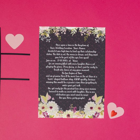 Grappige bruiloft uitnodigingen formulering