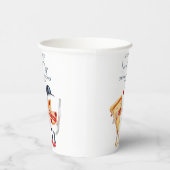 Grappige Bruiloftsfeest Pizza Papieren Bekers (Rechts)