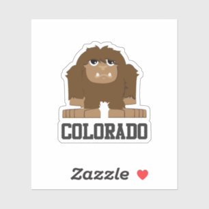 Grappige Bruine Cartoon Colorado Sasquatch Sticker