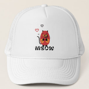 Grappige bruine kat trucker pet