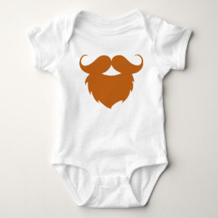 Grappige bruine snor romper