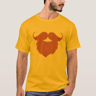 Grappige bruine snor t-shirt