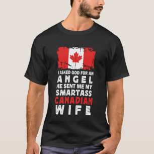 Grappige brutale Canadese vrouw Canada vlag echtge T-shirt
