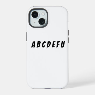 Grappige brutale klassieke minimalistische vette t iPhone 15 hoesje