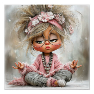 Grappige brutale yogakunst perfect poster