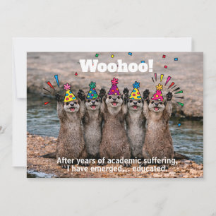 🎓Grappige brutte otter + Dank je wel Kaart