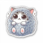 Grappige bubble cat sticker (Voorkant)