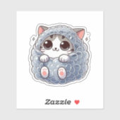 Grappige bubble cat sticker (Vel)