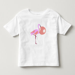Grappige Bubble Gum Flamingo Blaast Bubbel Kinder Shirts