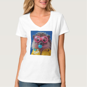 Grappige Bubblekauw Egel Positieve Motivatie T-Shi T-shirt