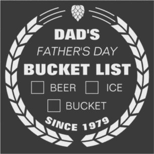 Grappige Bucket List Sticker, pa, Vaderdag Sticker