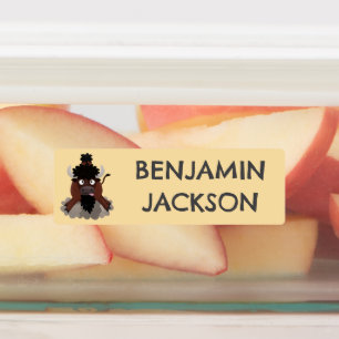 Grappige buffalo bizon cartoon gepersonaliseerde s labels