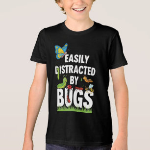 Grappige Bug Insecten Gemakkelijk Afleidbaar Door Tri-Blend Shirt