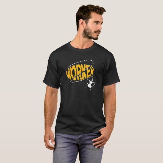 Grappige Bug Lover Worker Bee Comical T-shirt (Voorkant volledig)