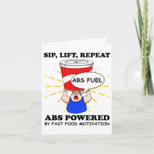 Grappige Buikspieroefening Fast Food Gym Workout B Kaart