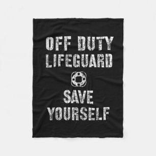 Grappige buiten dienst redden zichzelf lifeguard z fleece deken