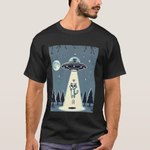 Grappige Buitenaardse UFO-Vliegende Schotel Ontvoe T-shirt