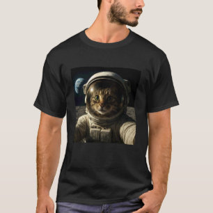 Grappige Buitenruimte Kat Astronaut Meme Planeet T-shirt