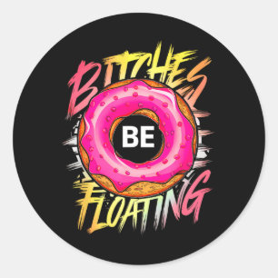 Grappige Buizen zweven Zomer Float Ronde Sticker