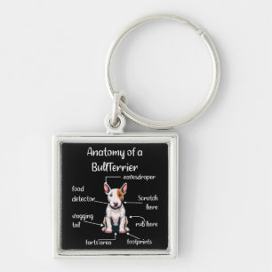 Grappige Bull Terrier Hond Sleutelhanger