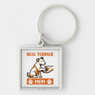 Grappige Bull Terrier Hond Sleutelhanger