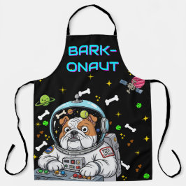Grappige Bulldog "Barkonaut" Pet Lovers Keuken Gif Schort